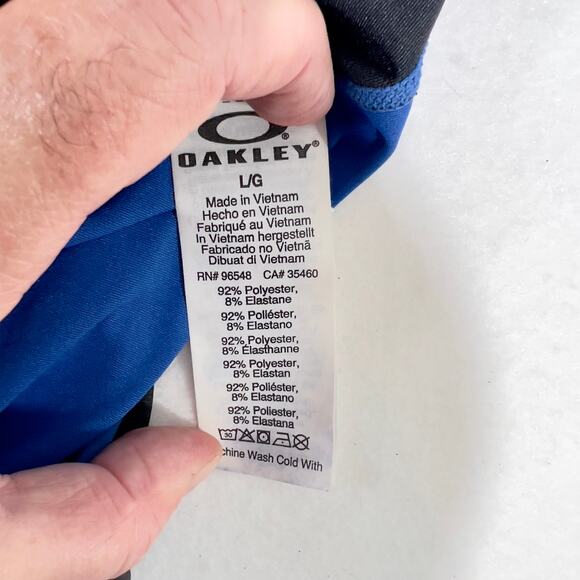 Oakley Swift Tank Top Hydrolix Woman's Large 532249 Imperial Blue All Over Logo - Picture 4 of 16